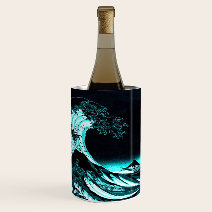 The Great Wave : Dark Teal Wine Chiller Gallery Image 1