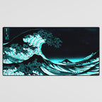 The Great Wave : Dark Teal Desk Mat Gallery Image 3