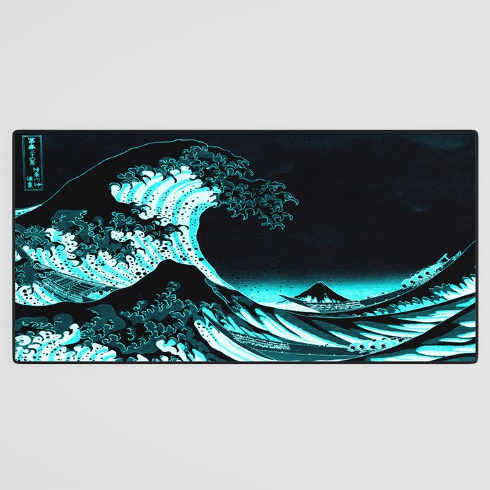 The Great Wave : Dark Teal Desk Mat Gallery Image 3