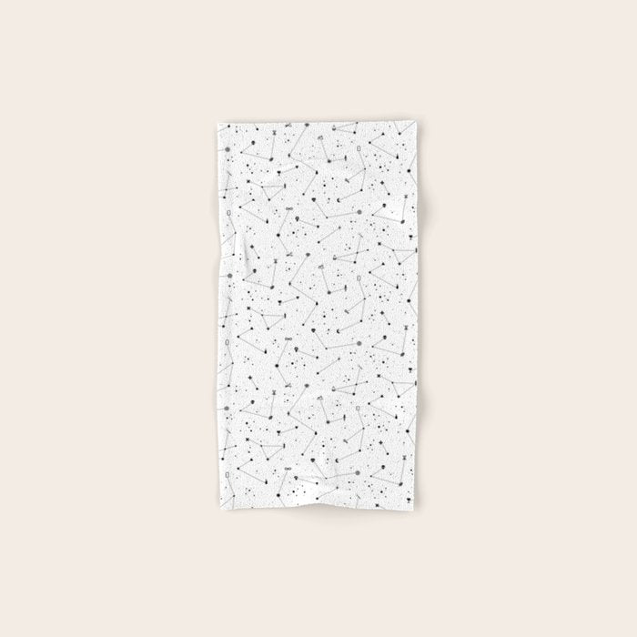 Constellations (White) Bath Towel Gallery Image 1