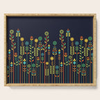 Overgrown flowers Serving Tray Gallery Image 1