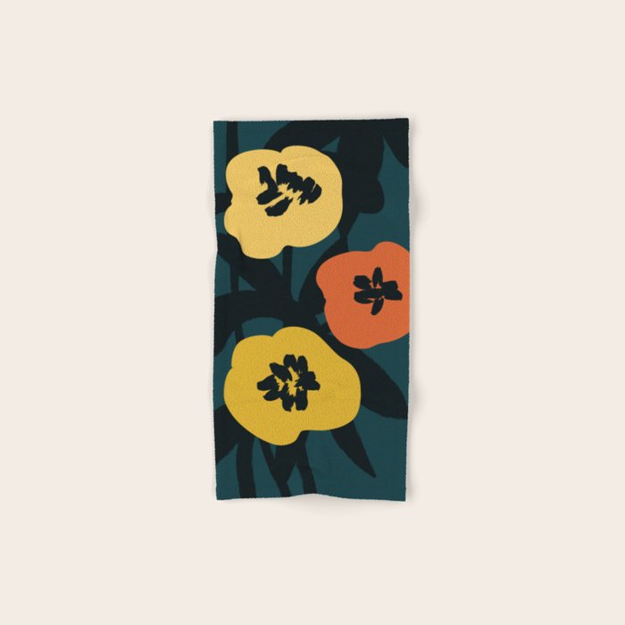 Midnight Flowers Bath Towel Gallery Image 1