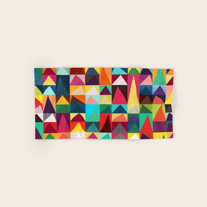 Abstract Geometric Mountains Bath Towel Gallery Image 1