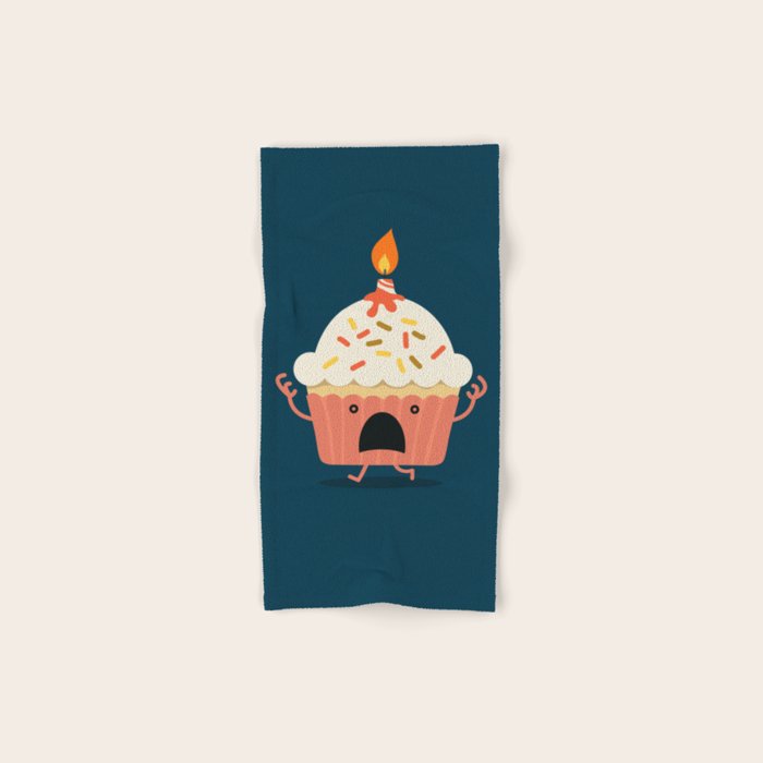 Cupcake on fire Bath Towel Gallery Image 1