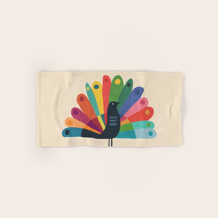 Whimsical Peacok Bath Towel Gallery Image 1