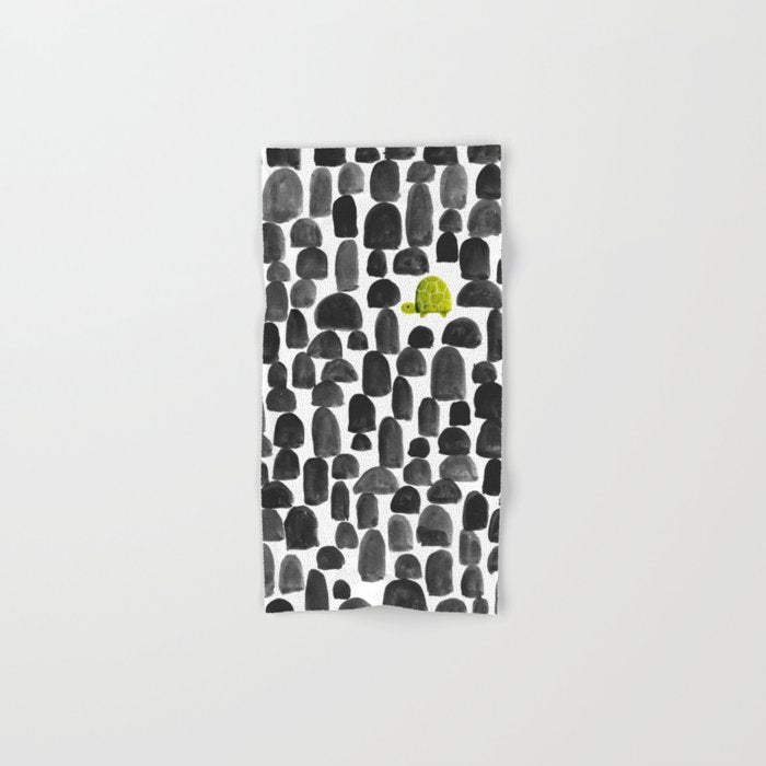 Turtle in Stone Garden Bath Towel Gallery Image 1