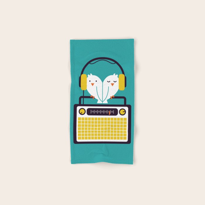 Radio Mode Love Bath Towel Gallery Image 1
