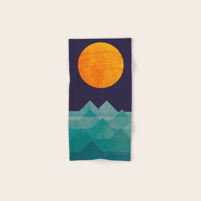 The ocean, the sea, the wave - night scene Bath Towel Gallery Image 1