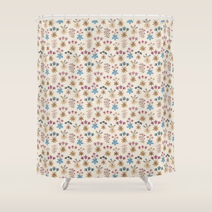 Winter Botanica - Tapestry In Cream Shower Curtain Gallery Image 1