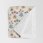 Winter Botanica - Tapestry In Cream Throw Blanket Gallery Image 3