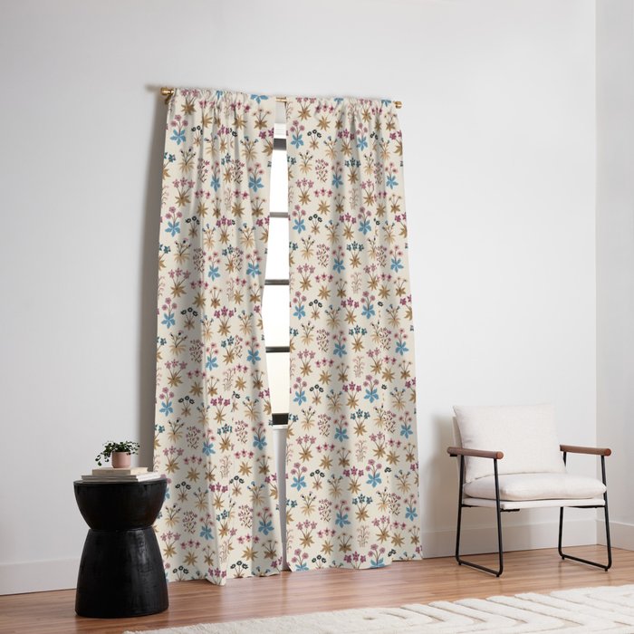 Winter Botanica - Tapestry In Cream Window Curtain Gallery Image 2