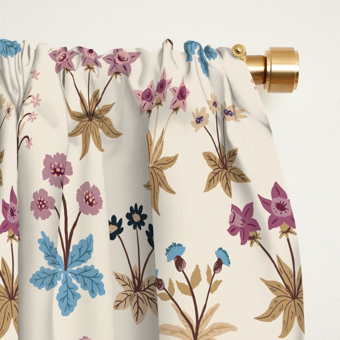 Winter Botanica - Tapestry In Cream Window Curtain Gallery Image 2