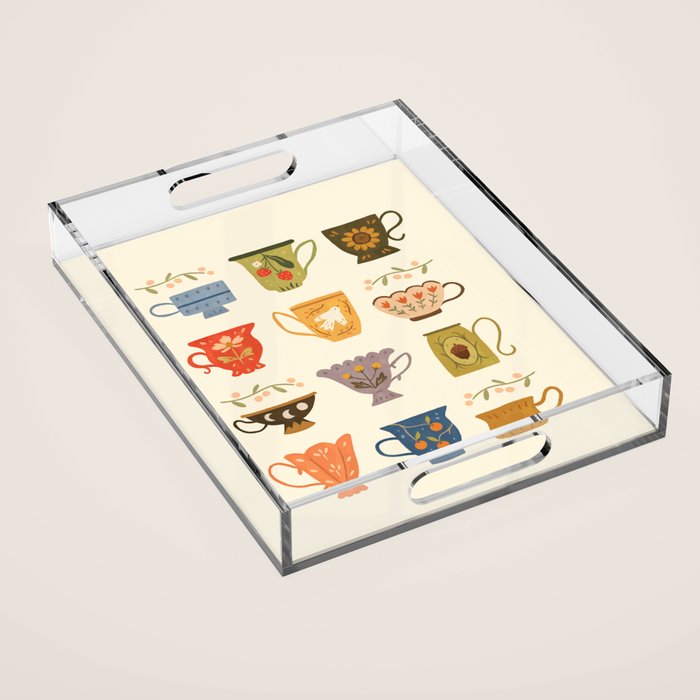 Teacup Collection Acrylic Tray Gallery Image 1