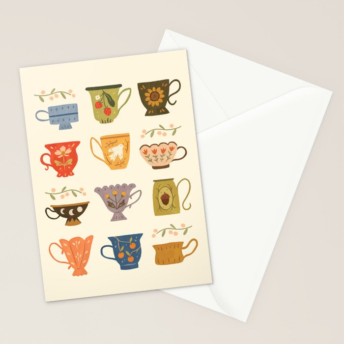 Teacup Collection Stationery Card Gallery Image 2