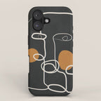 Abstract Face Line Art 04 iPhone Case Gallery Image 1