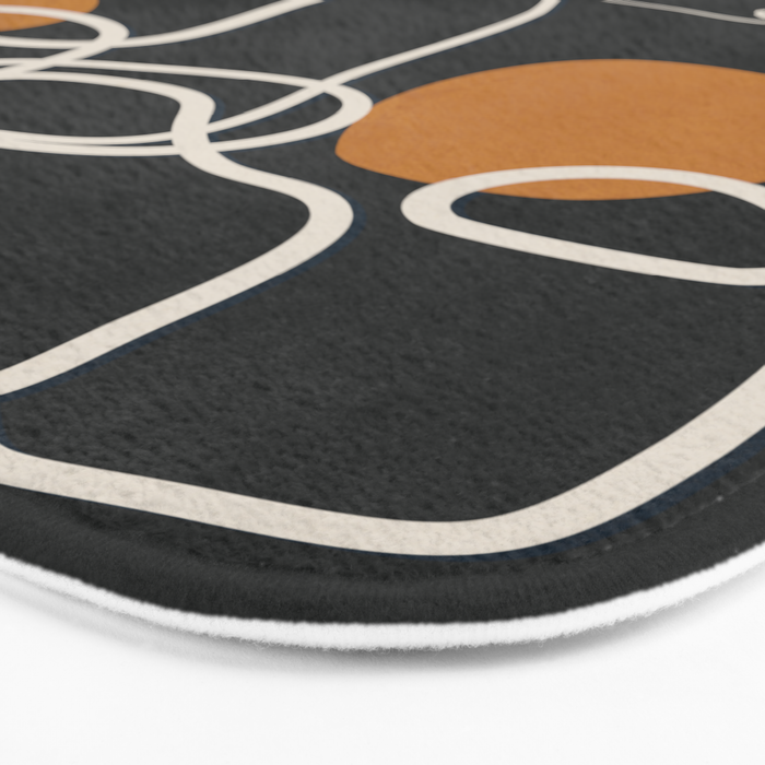 Abstract Face Line Art 04 Bath Mat Gallery Image 3
