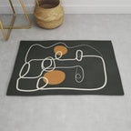 Abstract Face Line Art 04 Rug Gallery Image 1