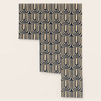 Midcentury Modern Confaab Abstract Pattern in Mid Mod Navy Blue and Beige Wallpaper Gallery Image 3