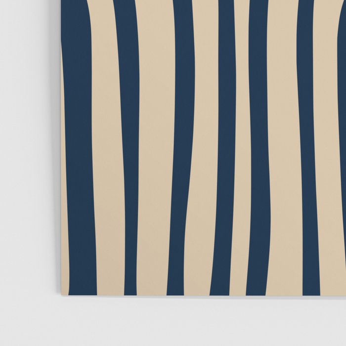 Midcentury Modern Confaab Abstract Pattern in Mid Mod Navy Blue and Beige Poster Gallery Image 3
