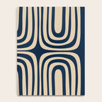 Midcentury Modern Confaab Abstract Pattern in Mid Mod Navy Blue and Beige Notebook Gallery Image 4