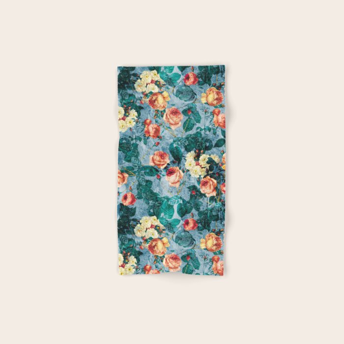 Floral and Marble Texture II Bath Towel Gallery Image 1