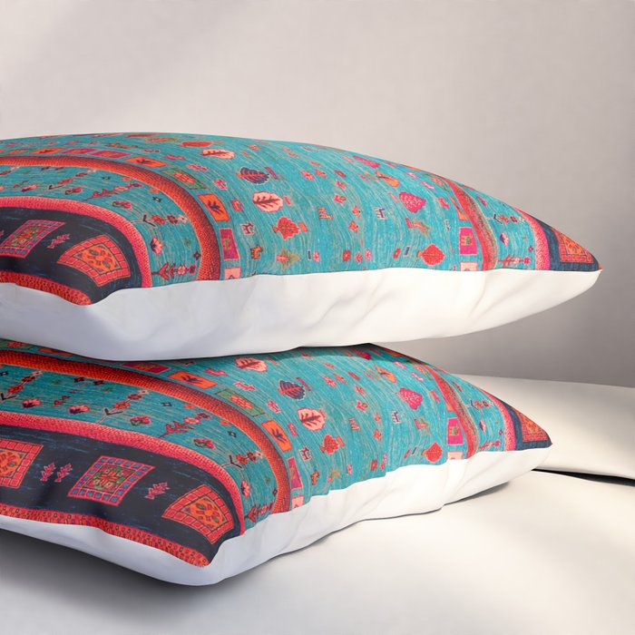 Traditional Berber Bohemian Moroccan Handmade Fabric Style Fall Autumn Color Inspiration Pillow Sham Gallery Image 3