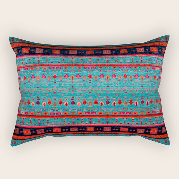 Traditional Berber Bohemian Moroccan Handmade Fabric Style Fall Autumn Color Inspiration Rectangular Pillow Gallery Image 2