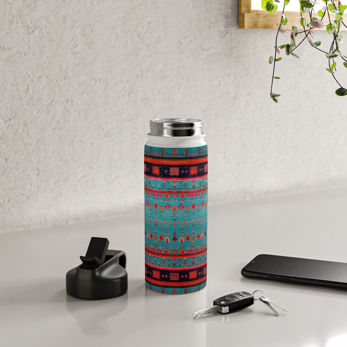 Traditional Berber Bohemian Moroccan Handmade Fabric Style Fall Autumn Color Inspiration Water Bottle Gallery Image 4