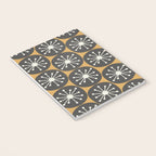 Atomic Retro Dots Midcentury Modern Pattern Muted Mustard Gold, Charcoal Grey, and Cream Notebook Gallery Image 3