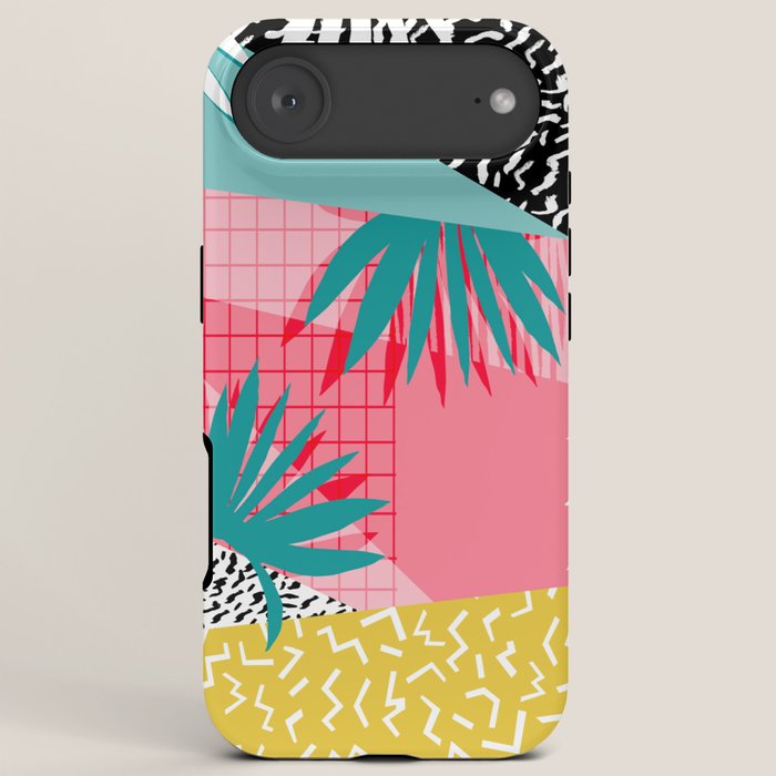 Bingo - throwback retro memphis neon tropical socal desert festival trendy hipster pattern pop art iPhone Case Gallery Image 6