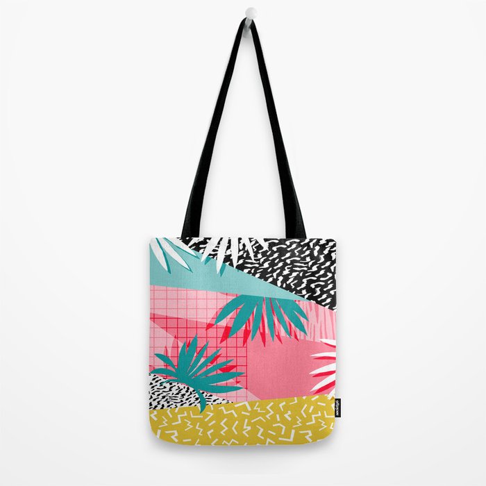 Bingo - throwback retro memphis neon tropical socal desert festival trendy hipster pattern pop art Tote Bag Gallery Image 2