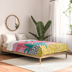 Bingo - throwback retro memphis neon tropical socal desert festival trendy hipster pattern pop art Comforter Gallery Image 2