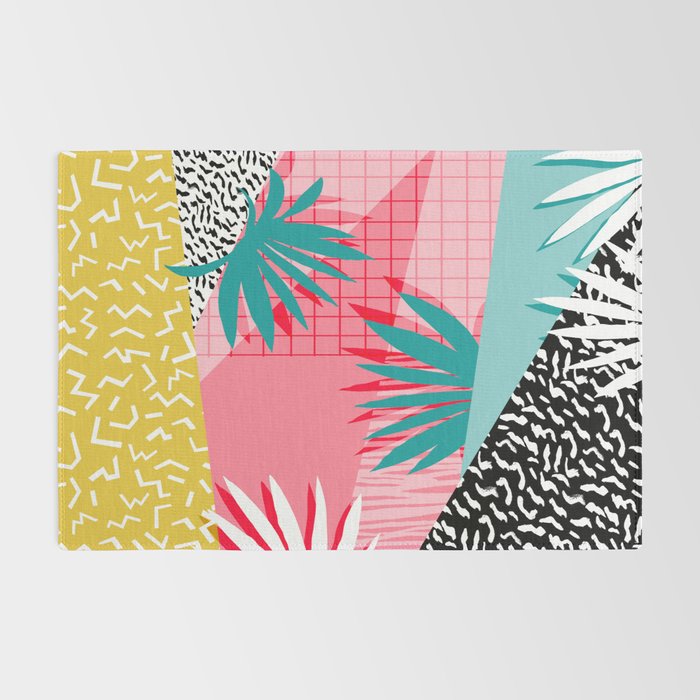 Bingo - throwback retro memphis neon tropical socal desert festival trendy hipster pattern pop art Rug Gallery Image 2