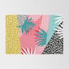 Bingo - throwback retro memphis neon tropical socal desert festival trendy hipster pattern pop art Rug Gallery Image 2