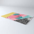 Bingo - throwback retro memphis neon tropical socal desert festival trendy hipster pattern pop art Rug Gallery Image 3