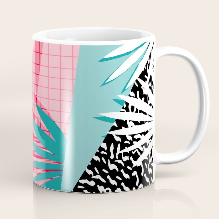 Bingo - throwback retro memphis neon tropical socal desert festival trendy hipster pattern pop art Coffee Mug Gallery Image 1