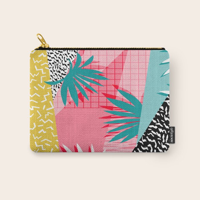 Bingo - throwback retro memphis neon tropical socal desert festival trendy hipster pattern pop art Carry All Pouch Gallery Image 1