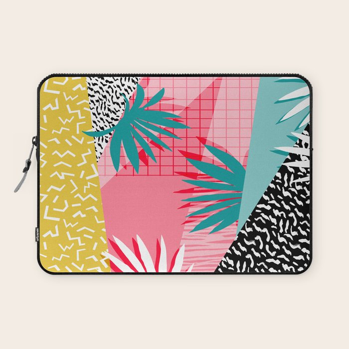 Bingo - throwback retro memphis neon tropical socal desert festival trendy hipster pattern pop art Laptop Sleeve Gallery Image 1