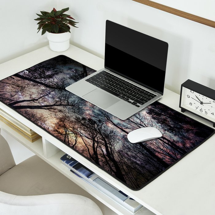 Starry Sky in the Forest Desk Mat Gallery Image 2