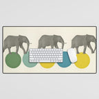 Travelling Elephants Desk Mat Gallery Image 1