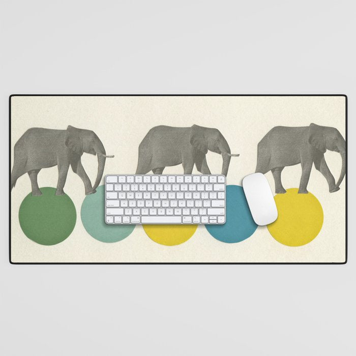 Travelling Elephants Desk Mat Gallery Image 1