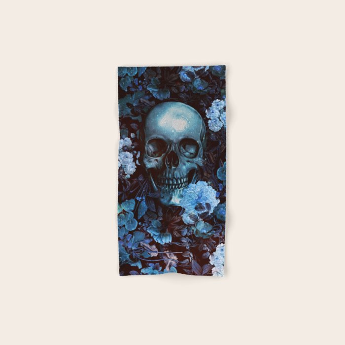 Skull and Flowers Bath Towel Gallery Image 1