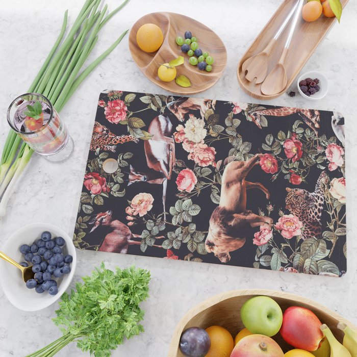 Animals and Floral Pattern Cutting Board Gallery Image 2