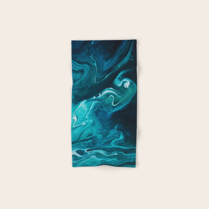 Gravity II - Abstract Marble Bath Towel Gallery Image 1