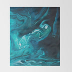 Gravity II - Abstract Marble Throw Blanket Gallery Image 2
