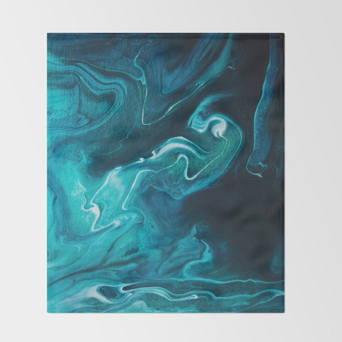 Gravity II - Abstract Marble Throw Blanket Gallery Image 2