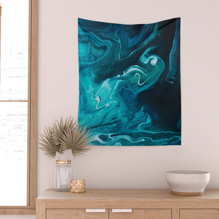 Gravity II - Abstract Marble Wall Tapestry Gallery Image 2