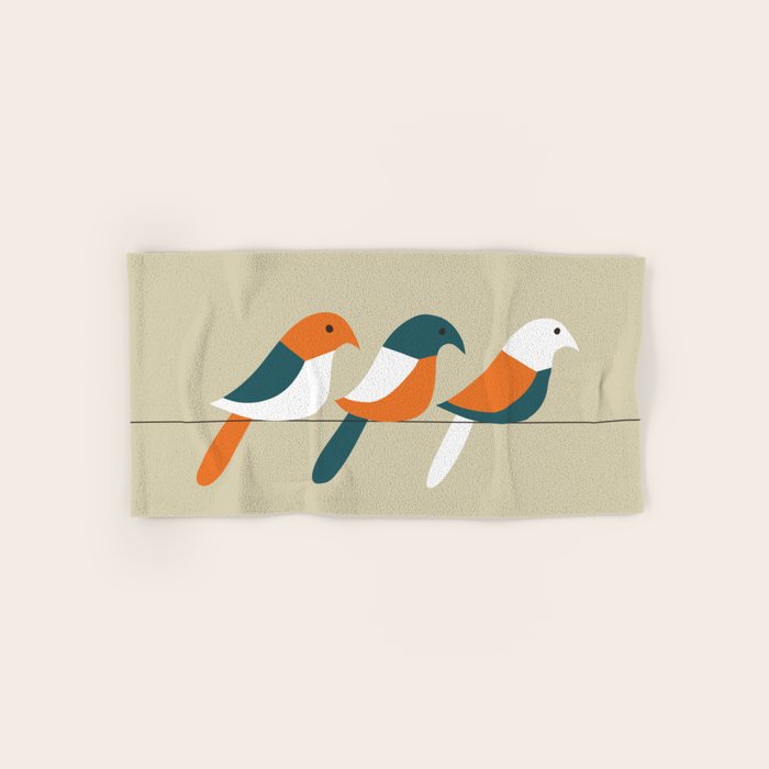 Birds on wire Bath Towel Gallery Image 1