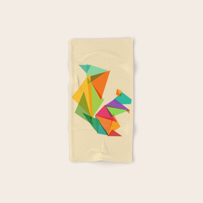 Fractal geometric Squirrel Bath Towel Gallery Image 1