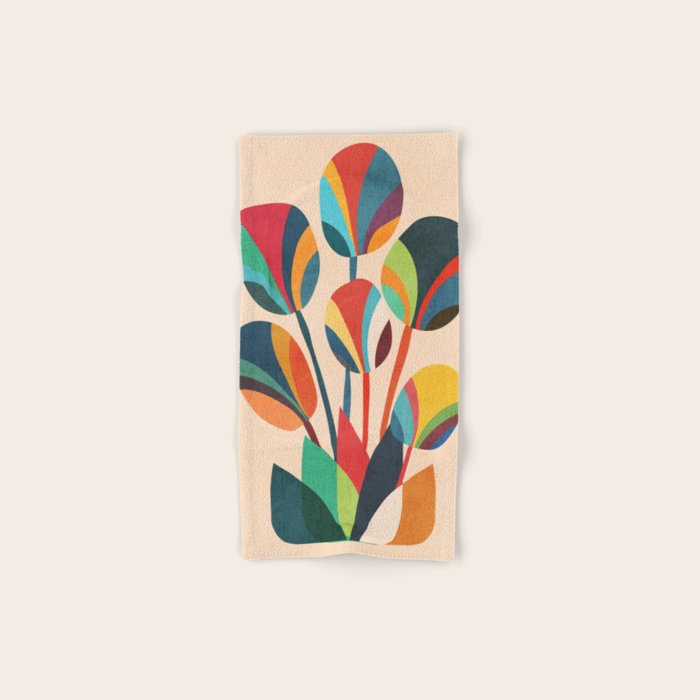 Ikebana - Geometric flower Bath Towel Gallery Image 1